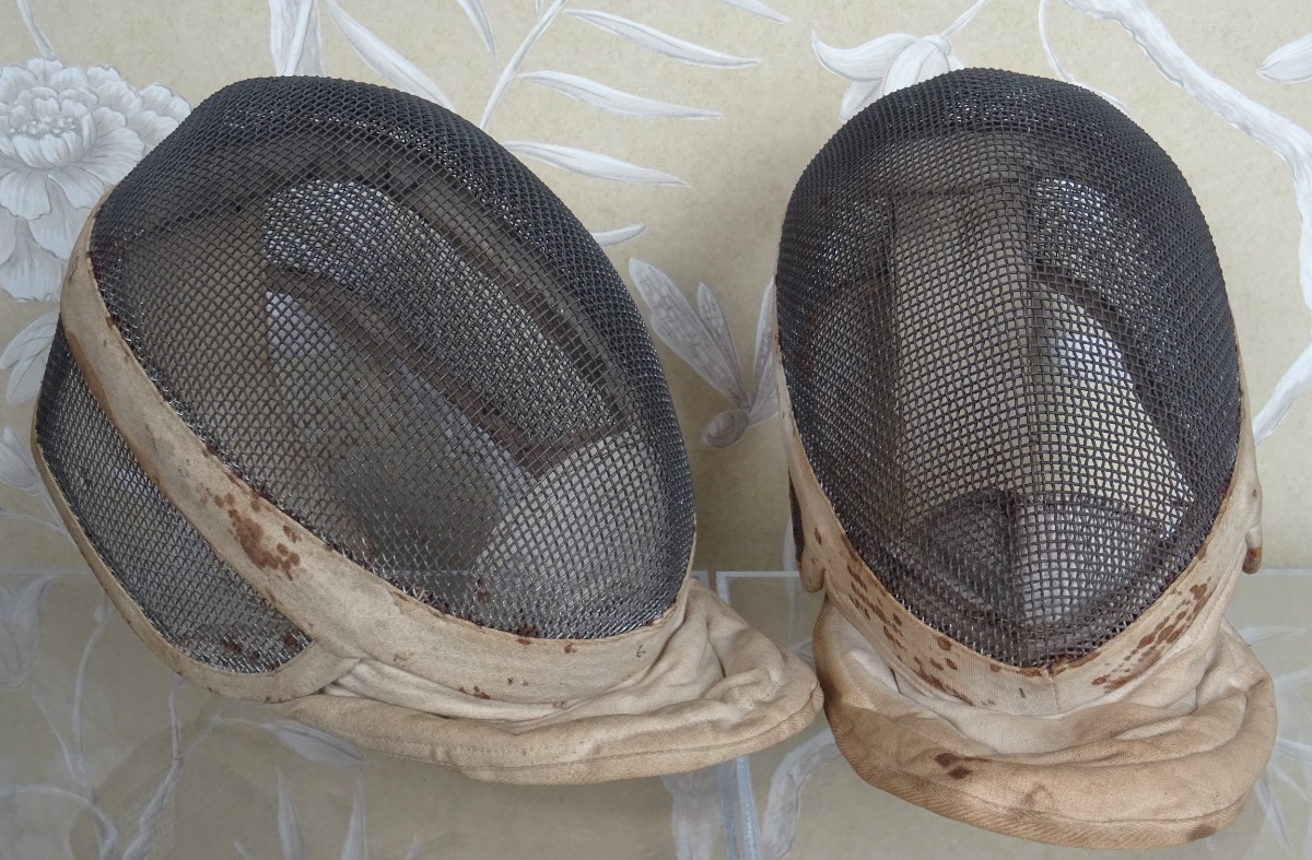 Two Vintage Leon Paul London Fencing Helmets/Mask